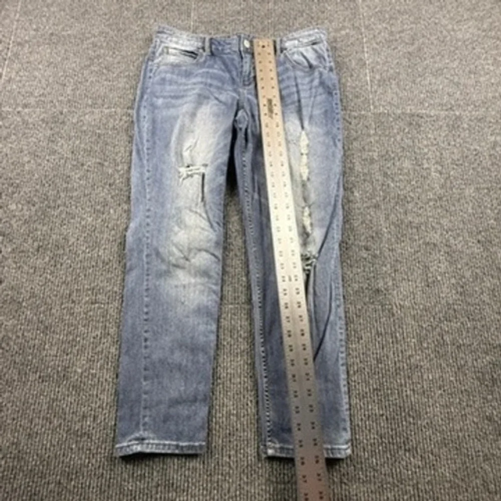 The Limited Slim Boyfriend Jeans Womens Size 10  Medium Wash‎ Distressed Denim